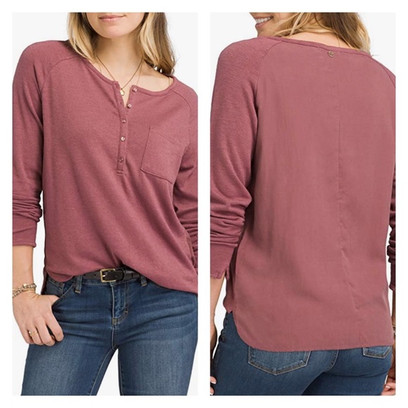PRANA Hensley Henley Brandy NWT - Picture 2 of 12